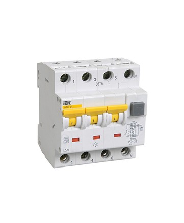 Автоматический выключатель  дифференциального тока АВДТ 34 C25 100мА арт. MAD22-6-025-C-100