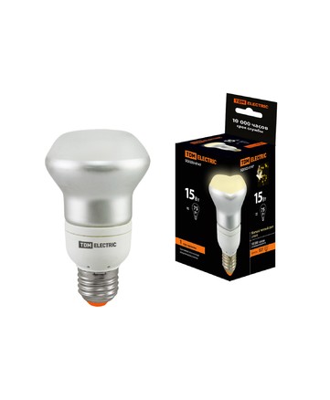 Лампа энергосберегающая КЛЛ- RM63 FR-15 Вт-2700 К–Е27 TDM арт. SQ0323-0147