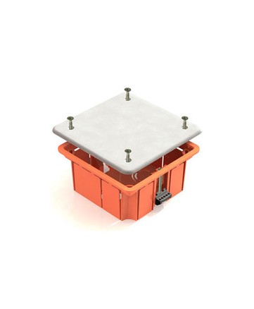 Коробка КМ41022 распаячная 92х92x45мм для полых стен (с саморезами, пластиковые лапки, с крышкой ) арт. UKG11-092-092-045-P
