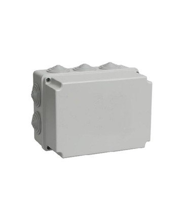 Коробка КМ41245 распаячная для о/п 190х140х120 мм IP44 (RAL7035, 10 гермовводов) арт. UKO10-190-140-120-K41-44