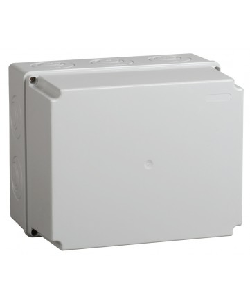 Коробка КМ41274 распаячная для о/п 240х195х165 мм IP55 (RAL7035, кабельные вводы 5 шт) арт. UKO10-240-195-165-K41-55