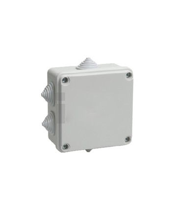 Коробка КМ41234 распаячная для о/п 100х100х50 мм IP55 (RAL7035, 6 гермовводов) арт. UKO11-100-100-050-K41-55