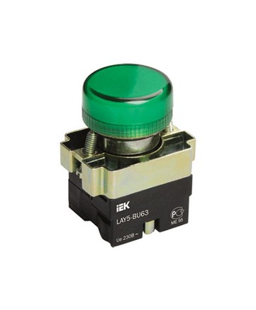 Индикатор LAY5-BU63 зеленого цвета d22мм ИЭК арт. BLS50-BU-K06