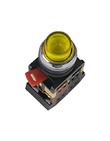 Кнопка ABLFP-22 желтый d22мм неон/240В 1з+1р ИЭК
