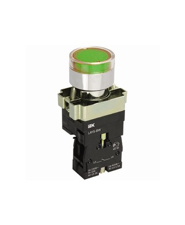 Кнопка управления LAY5-BW3361 с подсветкой зеленый 1з ИЭК арт. BBT50-BW-K06