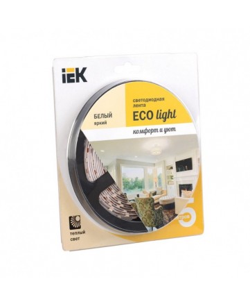 Лента LED 5м  блистер LSR-3528Y60-4.8-IP20-12V IEK-eco арт. LSR1-4-060-20-1-05