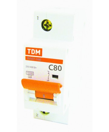Автоматический выключатель  ВА47-100 1Р 20А 10кА х-ка D, TDM арт. SQ0207-0003