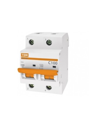 Автоматический выключатель  ВА47-100 2Р 50А 10кА  х-ка С, TDM арт. SQ0207-0063