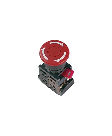 Кнопка AE-22 «Грибок» с фиксацией красный d22мм 230В 1з+1р, TDM, , арт. SQ0704-0018