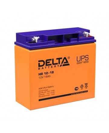 Аккумуляторная батарея свинцово-кислотная Delta HR 12-18 арт. Delta HR 12-18