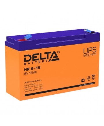 Аккумуляторная батарея свинцово-кислотная Delta HR 6-15 арт. Delta HR 6-15
