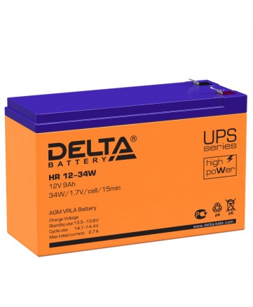 Аккумуляторная батарея свинцово-кислотная Delta HR 12-34 W арт. Delta HR 12-34 W