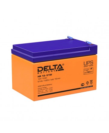 Аккумуляторная батарея свинцово-кислотная Delta HR 12-51 W арт. Delta HR 12-51 W