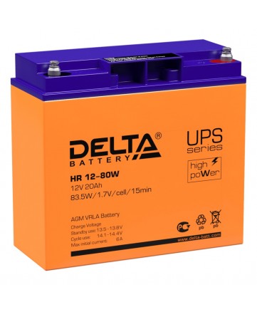 Аккумуляторная батарея свинцово-кислотная Delta HR 12-80 W арт. Delta HR 12-80 W