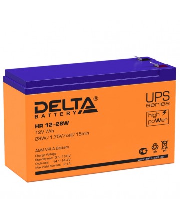 Аккумуляторная батарея свинцово-кислотная Delta HR 12-28 W арт. Delta HR 12-28 W