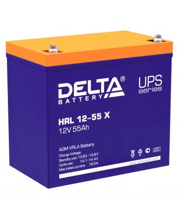 Аккумуляторная батарея свинцово-кислотная Delta HRL 12-55 X арт. Delta HRL 12-55 X