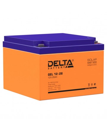 Аккумуляторная батарея свинцово-кислотная Delta GEL 12-26 арт. Delta GEL 12-26