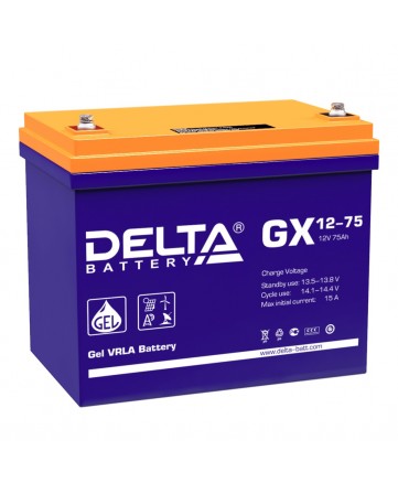 Аккумуляторная батарея свинцово-кислотная Delta GX 12-75 арт. Delta GX 12-75