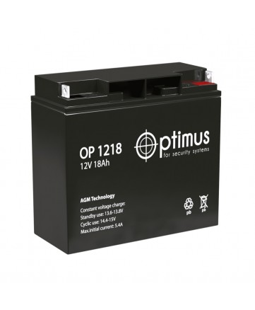Аккумуляторная батарея свинцово-кислотная Optimus OP 1218 арт. Optimus OP 1218